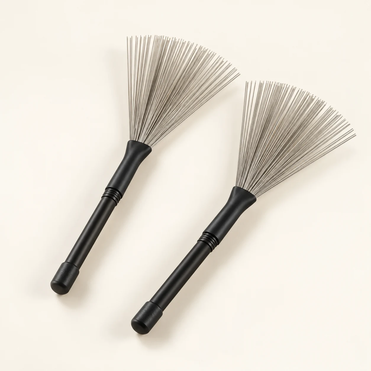 Retractable wire brush pair